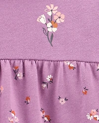 Baby 2-Piece French Terry Top & Knit Denim Pant Set