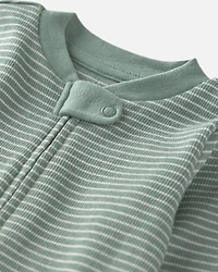 Baby Organic Cotton Ribbed Sleeper Stripes