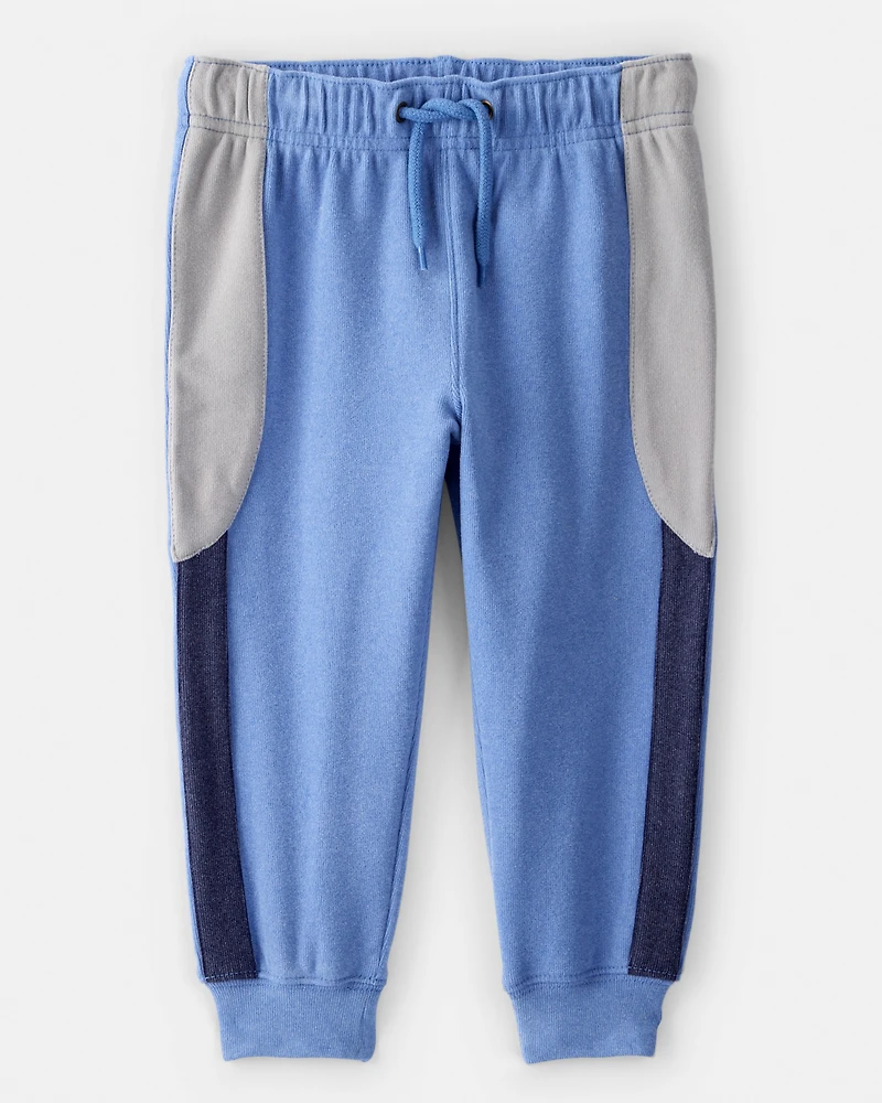 Toddler Boy Colourblock Joggers - Blue/Grey