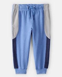 Toddler Boy Colourblock Joggers - Blue/Grey