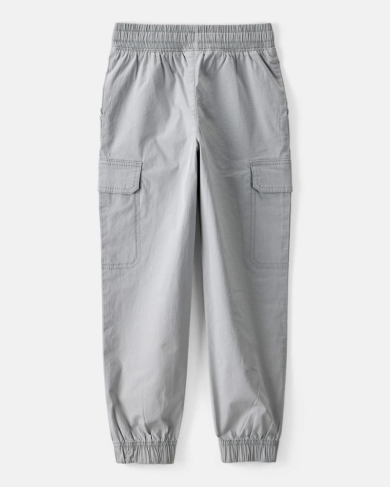 Boys Cotton Fashion Cargo Pants - Grey