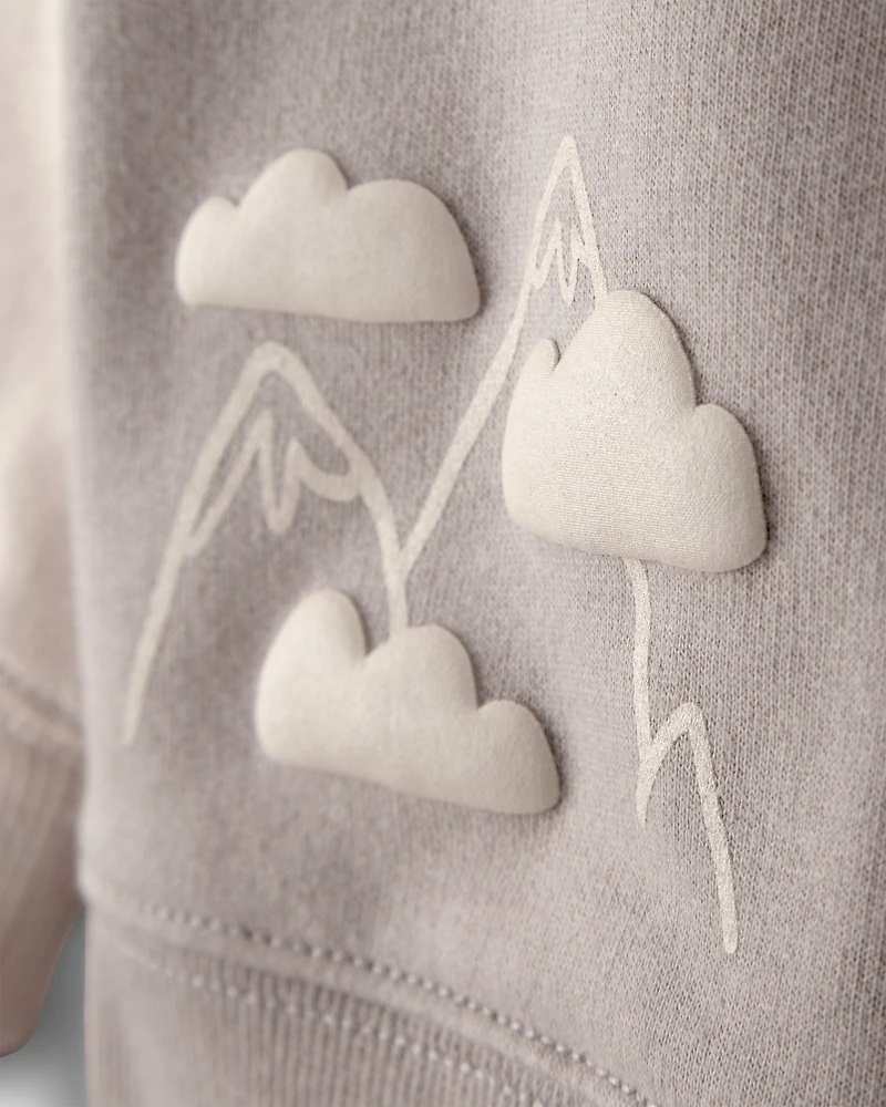 Toddler Boy Helicopter French Terry Sweatshirt & Pant Set - Grey