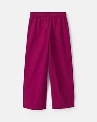 Girls Nylon Track Pants - Burgundy