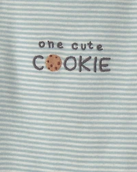 Baby Boy 3-Piece Milk & Cookies Long-Sleeve Bodysuit Pant Set - Blue/Cream