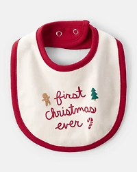 Baby "My First Christmas Ever" Holiday Bib