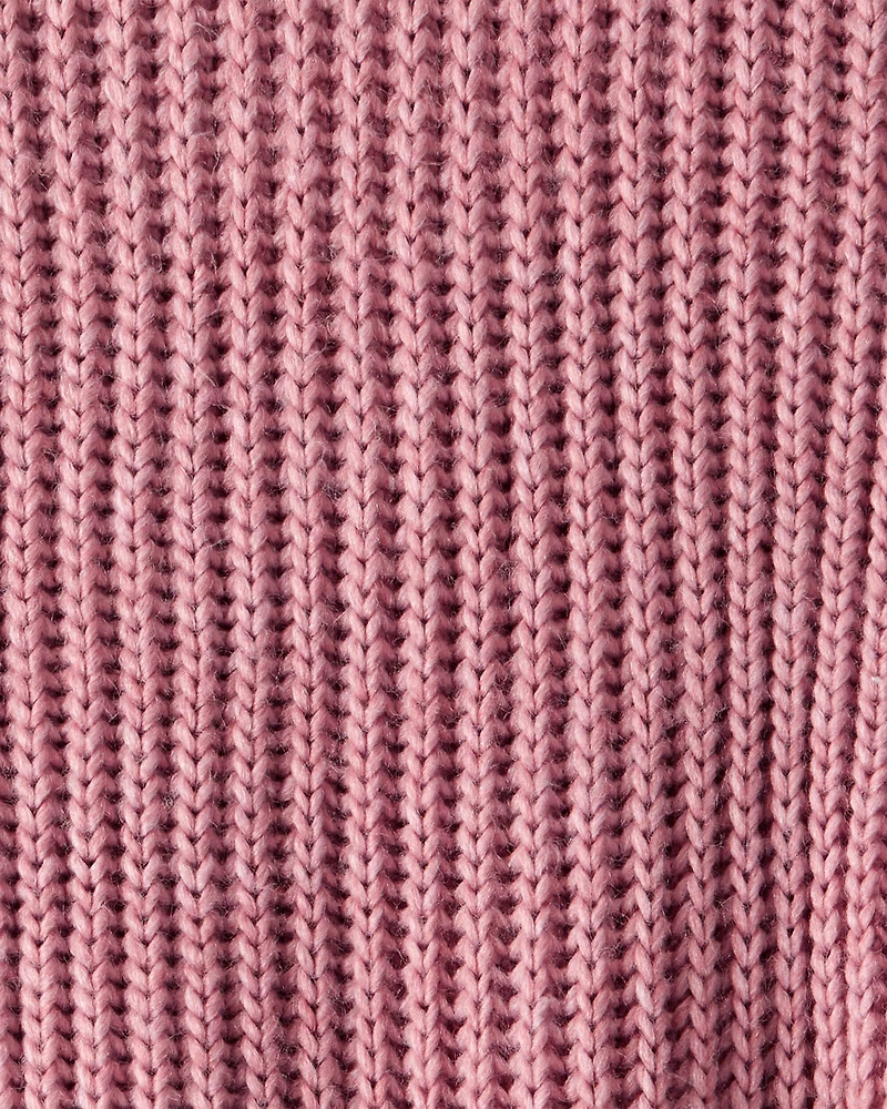 Toddler Girl Sleeveless Sweater Top - Pink
