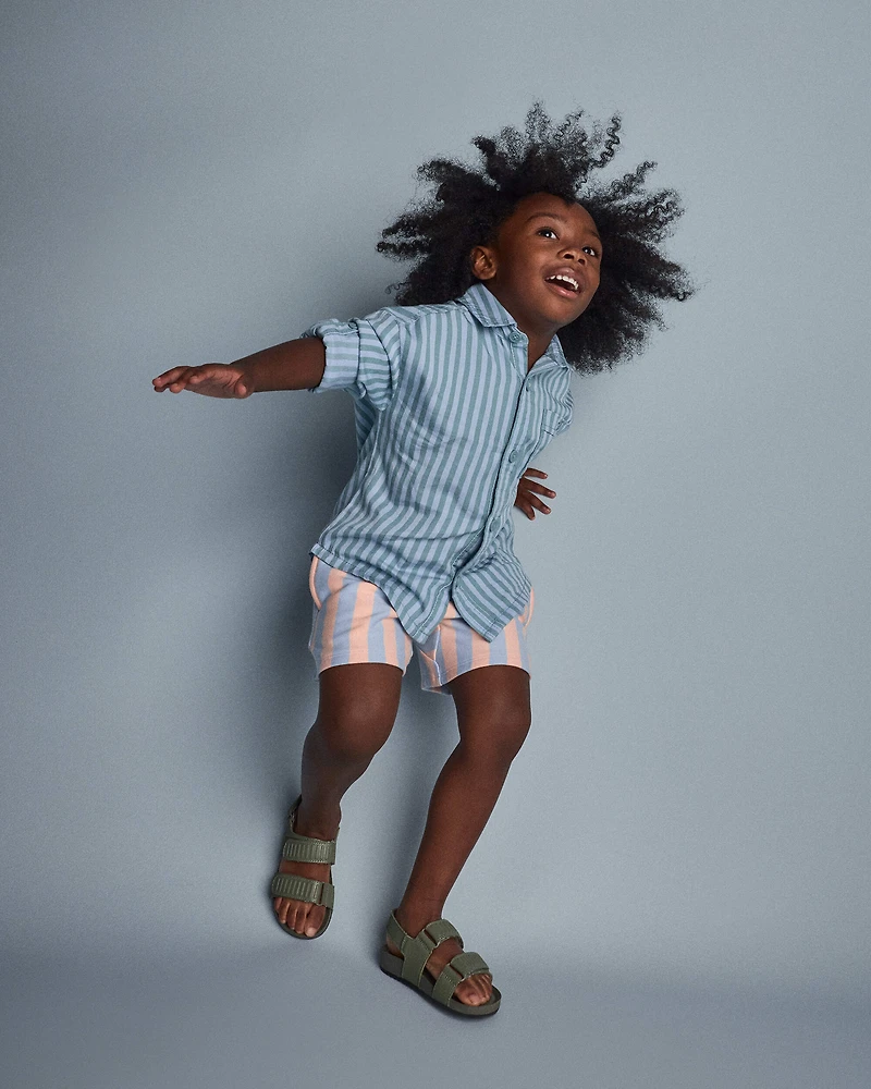 Toddler City Park™ Short Stripes - Blue/Pink