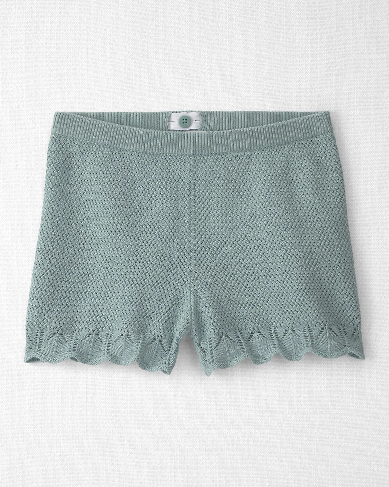 Girls 2-Piece Organic Cotton Knit Top & Short Set