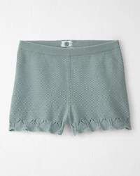 Girls 2-Piece Organic Cotton Knit Top & Short Set