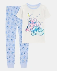 Girls Disney© Lilo & Stitch Snug Fit Cotton 2-Piece Pyjamas