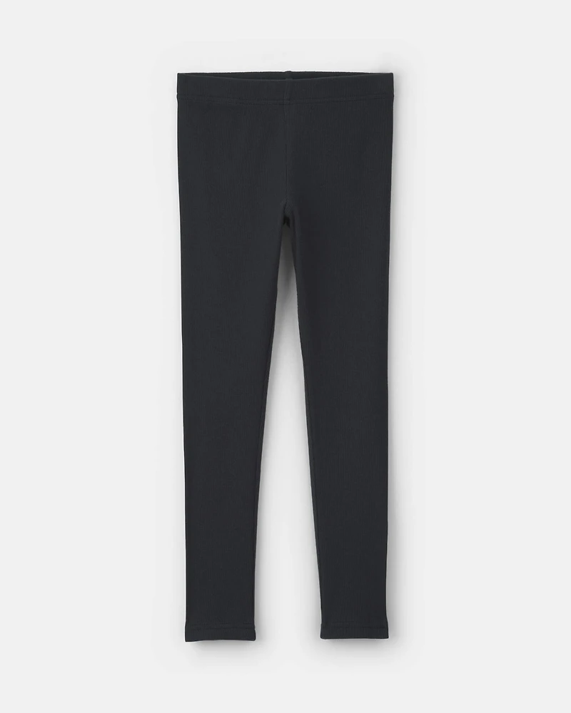 Girls Pull-On Stretch Rib Leggings