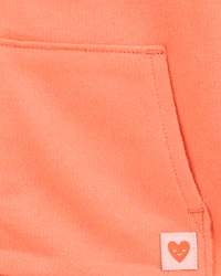 Baby Zip-Up French Terry Cardigan - Orange