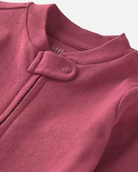 Baby Girl Organic Cotton Pointelle Sleeper
