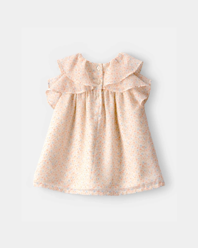 Baby Girl Floral Flowy Dress - Pink