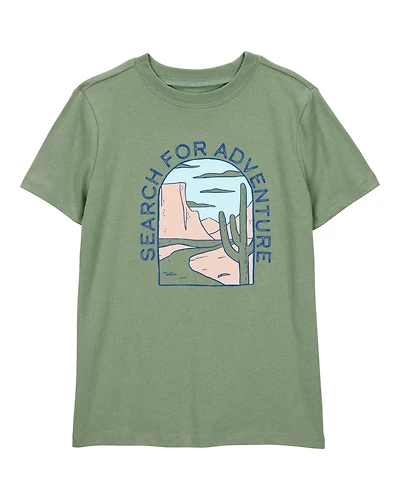Boys Search For Adventure Short-Sleeve Graphic Tee - Green