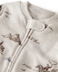 Baby Organic Cotton Sleeper Pyjamas Western Rodeo