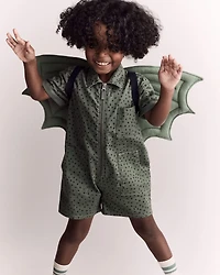 Toddler Boy Dragon Wings - Sage