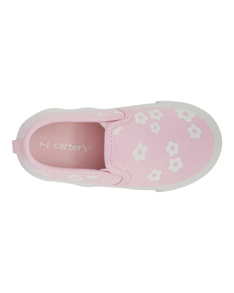 Toddler Slip-On Floral Sneakers - Pink
