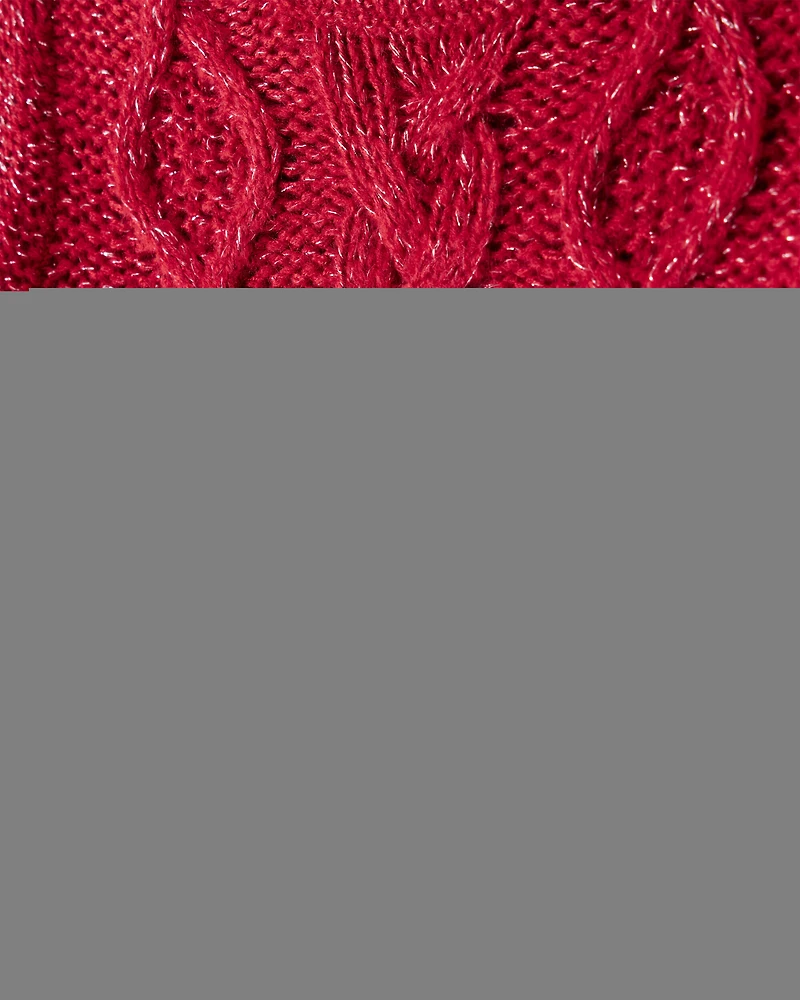 Toddler Girl Red Knit Sweater