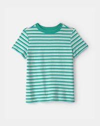 Boys Striped Tee - Green/Yellow