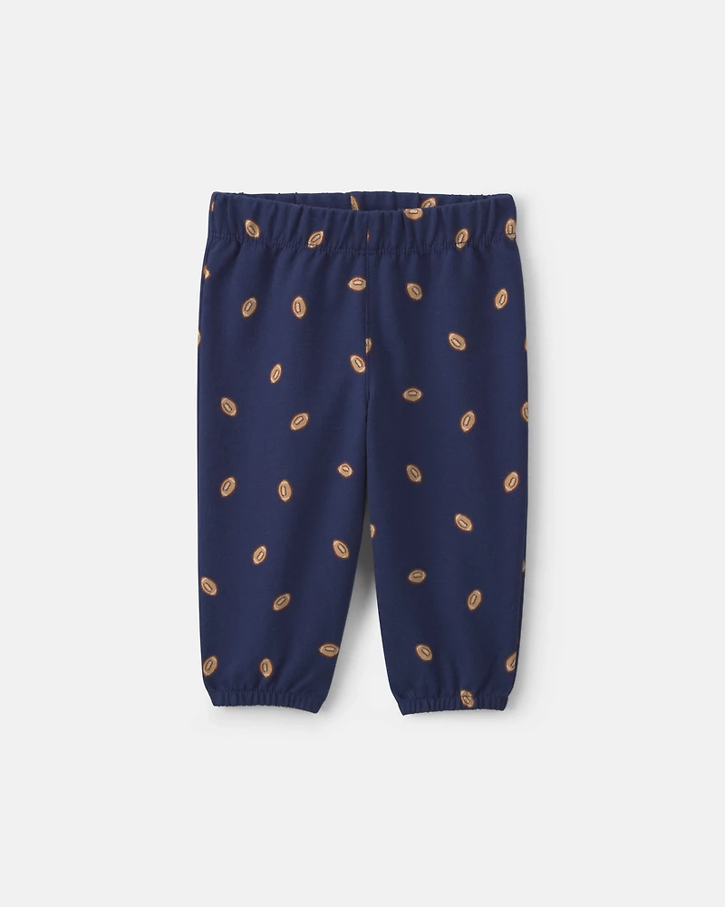 Baby Boy 2-Piece Football French Terry Pullover & Pant Set - Navy Blue