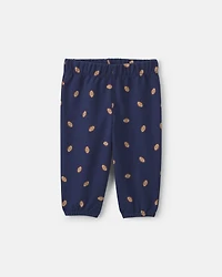 Baby Boy 2-Piece Football French Terry Pullover & Pant Set - Navy Blue
