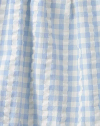 Toddler Girl Seersucker Dress Made with Organic Cotton