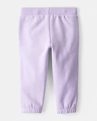 Baby Girl DayDream Fleece Drawstring Joggers - Purple