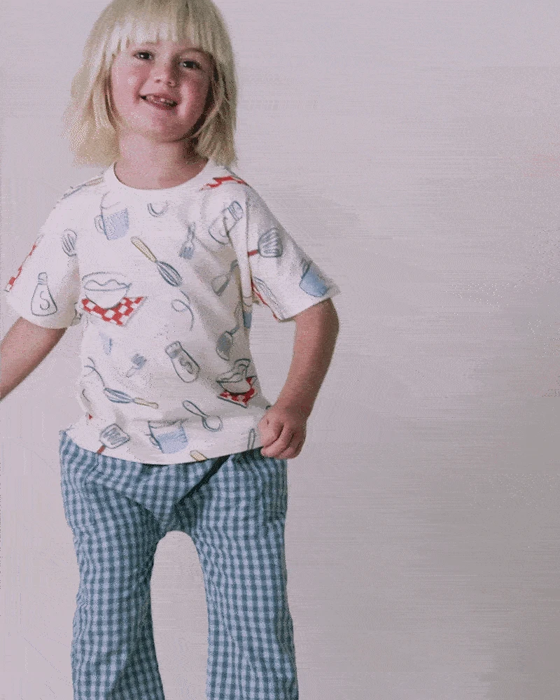 Toddler Seersucker Playground Pant with Pockets - Blue