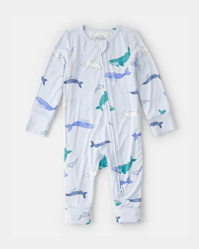 Baby Whale PurelySoft 2-Way Zip Snug Fit Sleeper - Blue