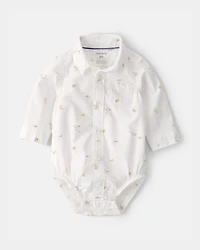 Baby Boy 2-Piece Bunny Bodysuit & Suspender Pant Set - Cream/Khaki