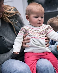 Baby Girl 2-Piece Fair Isle Sweater & Pant Set - Pink