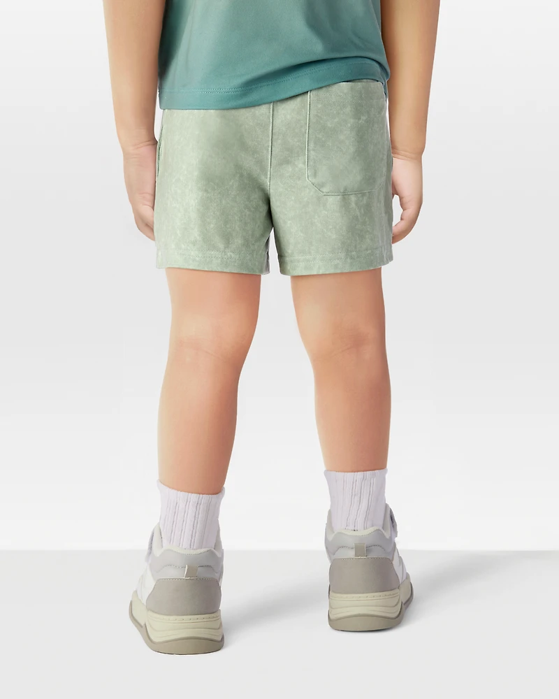 Toddler Solid Pull-On Knit Shorts - Green