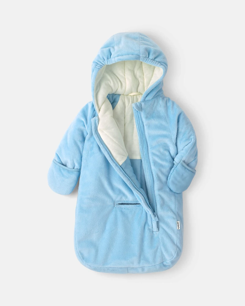 Baby Boy Velboa Prambag- Blue