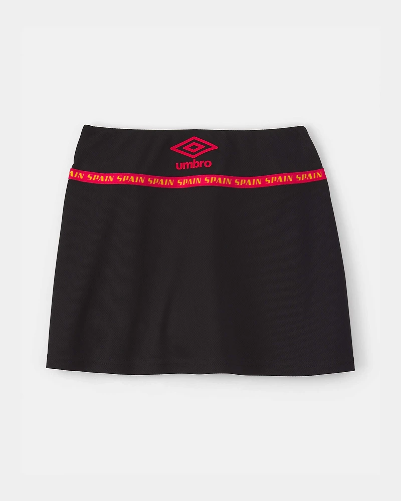 Girls 2-Piece Umbro Spain Soccer Jersey & Skort Set - Red/Yellow/Black