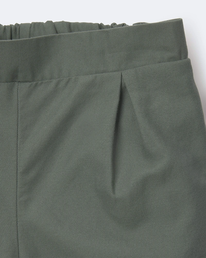 Toddler Girl Wide-Leg Drape Pant - Olive