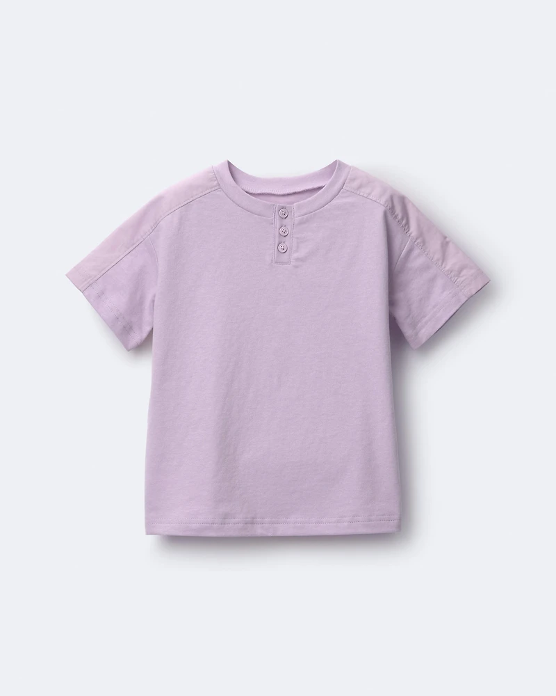 Toddler Henley Tee- Purple