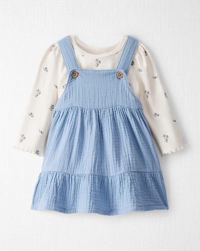 Baby Girl 2-Piece Organic Cotton Jumper Set