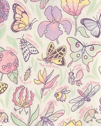 Girls Butterfly 100% Cotton Snug Fit 2-Piece Pyjama Set - Cream