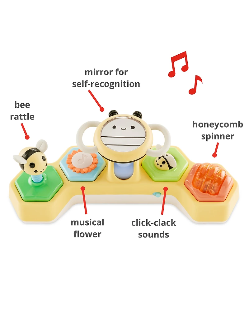 Farmstand See & Bee Steering Wheel & Tummy Time Baby Toy