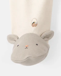 Baby Easter Bunny 100% Cotton Sleeper -Cream