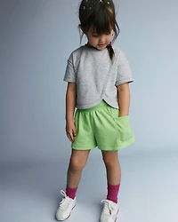 Toddler Girl Swing Short with Pockets - Lime Green