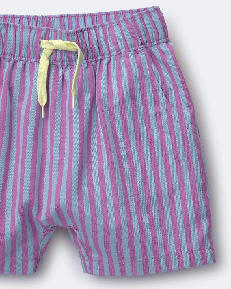 Toddler Boy Playground Shorts Stripes - Blue/Purple
