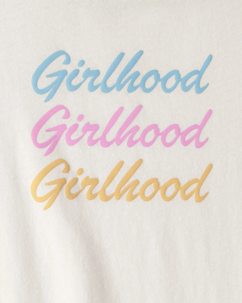 Girls 'Girlhood' Graphic Tee - Cream