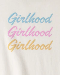 Girls 'Girlhood' Graphic Tee - Cream