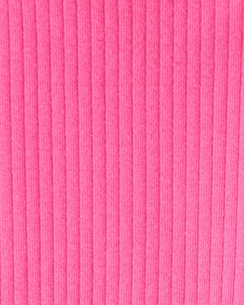 Toddler Girl Cotton Solid Stretch Leggings - Pink