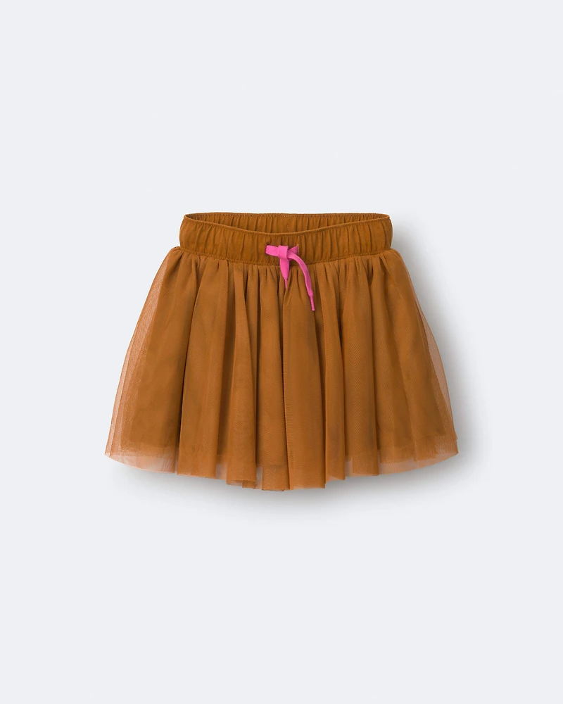 Toddler Girl Avenue Twirl™ Mini Skirt with Tulle - Golden Yellow