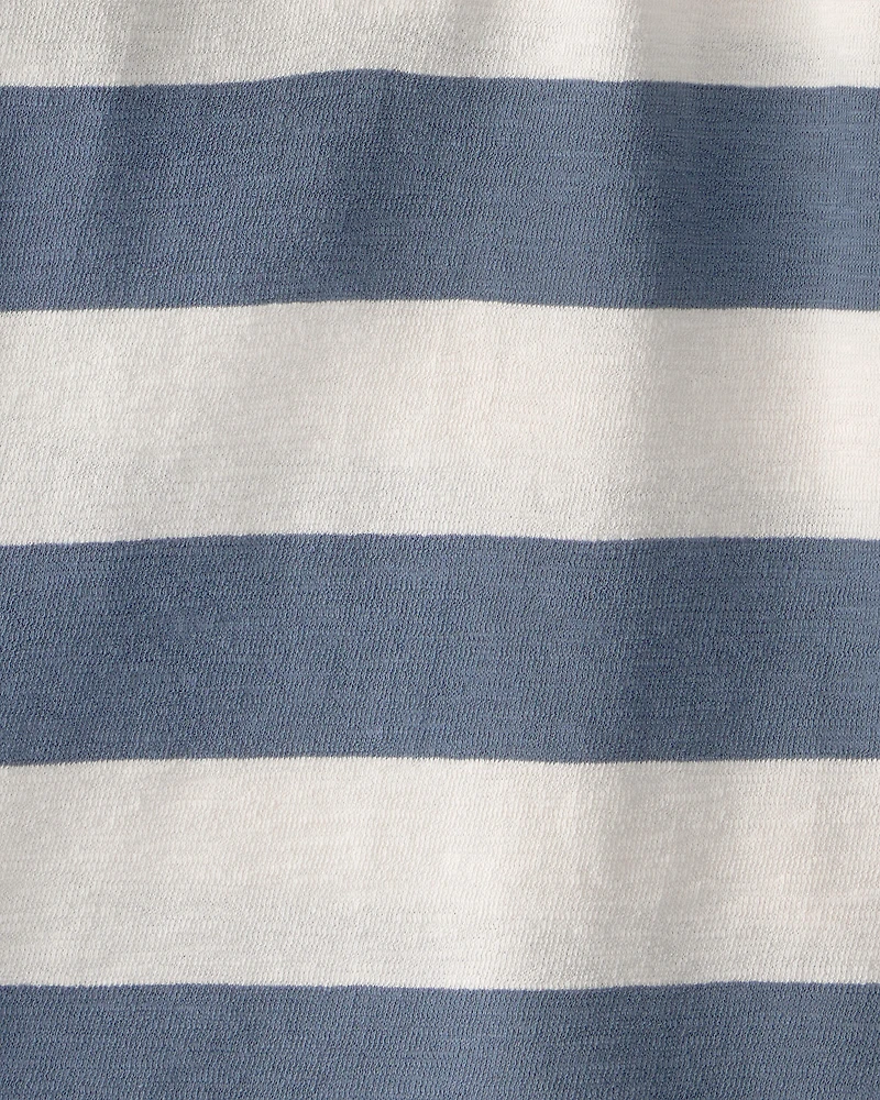 Boys Striped Collared Shirt Made with Organic Cotton