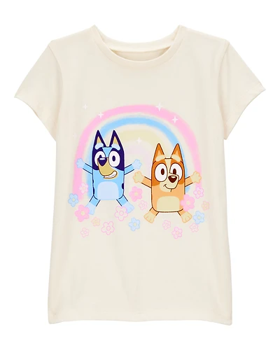 Toddler Bluey™ Short-Sleeve Graphic Tee - Cream