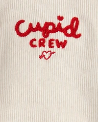 Baby Valentine's Day Cupid Crew 2-Piece Long-Sleeve Tee & Pant Set - Ivory